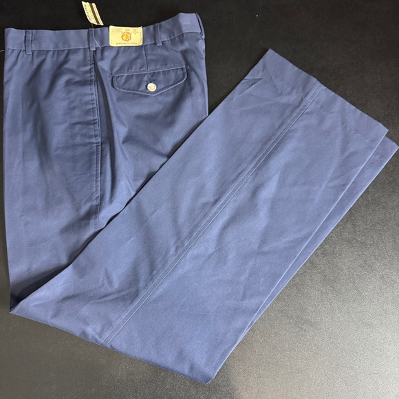 Chaps Ralph Lauren Mens Blue Flat Front Casual Chino Pants 34 / 34 (act 32 / 34)